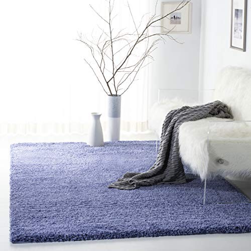 Safavieh California Premium Shag Collection SG151-7171 Periwinkle Area Rug (5'3" x 7'6")