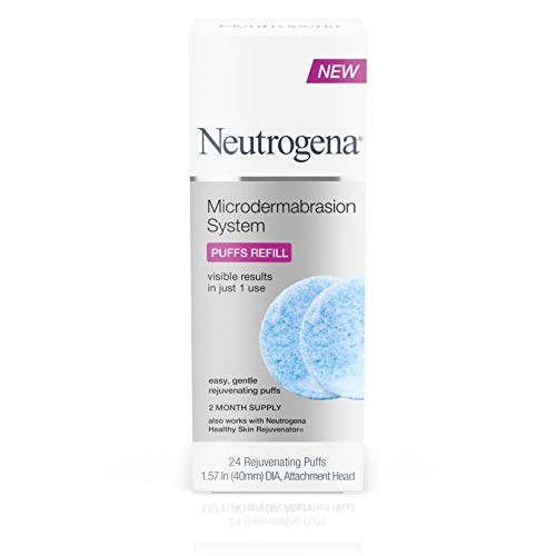 Neutrogena Microdermabrasion System Puff Refills, Exfoliator face scrub with Glycerin, wrinkle remover, 24 ct