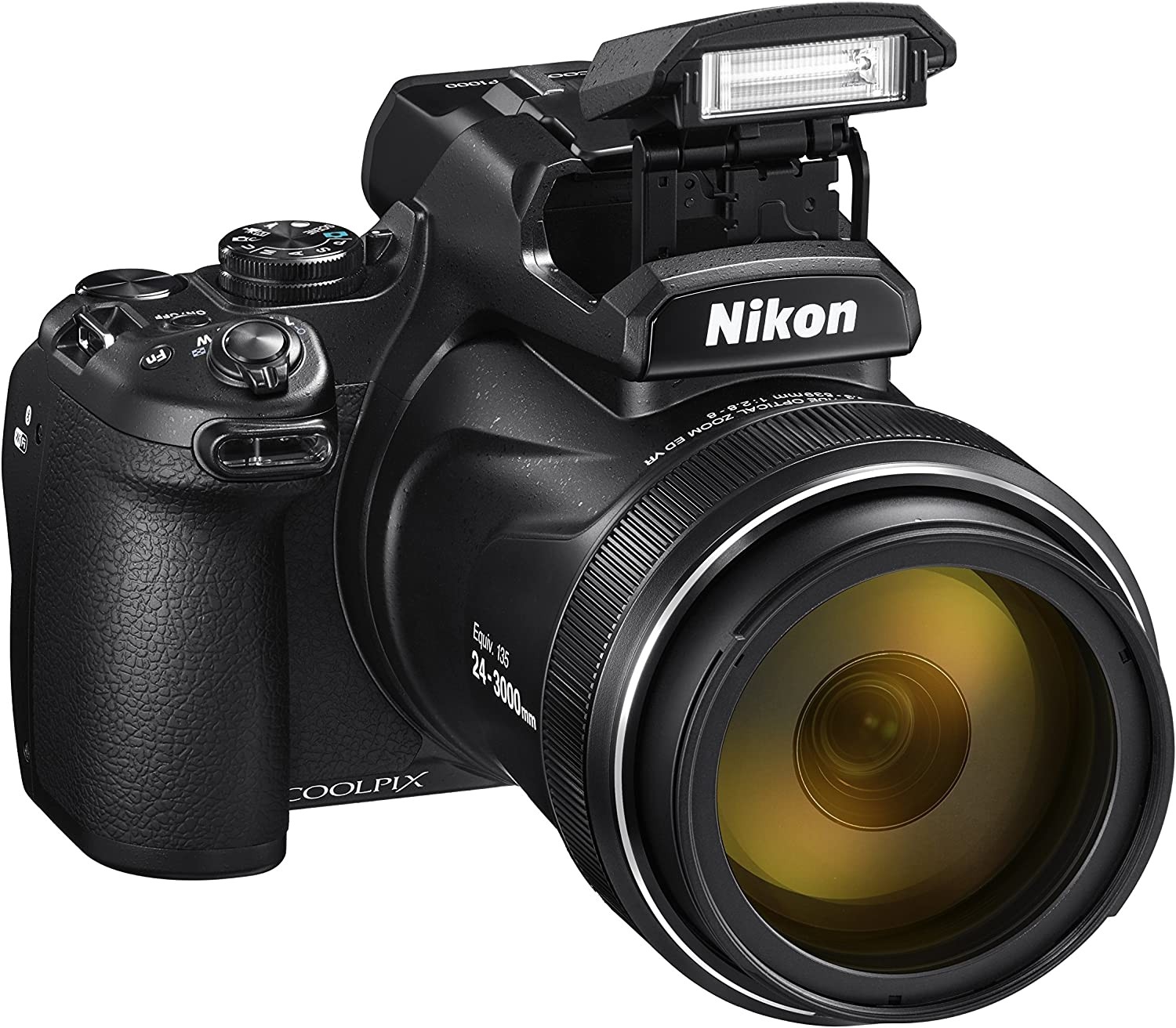 Nikon COOLPIX P1000 16.7 Digital Camera with 3.2" LCD, Black 