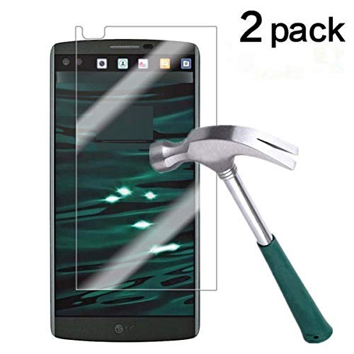 TANTEK LG V10 Screen Protector, [Bubble-Free][HD-Clear][Anti-Scratch][Anti-Glare][Anti-Fingerprint] Premium Tempered Glass Screen Protector for LG V10,-[2Pack]