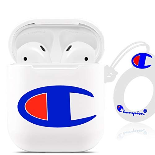 AirPods Case Cover Silicone Skin & Protective Airpods Accessories for Apple Airpods 2 & 1 Charging Case (White)