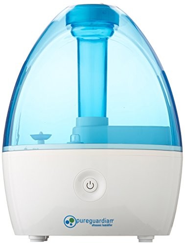 PureGuardian H910BL Ultrasonic Cool Mist Humidifier for Bedrooms, Babies Nursery, Quiet, Filter-Free, Up to 14 Hour Run Time, Treated Tank Surface Resists Mold, Pure Guardian Desktop