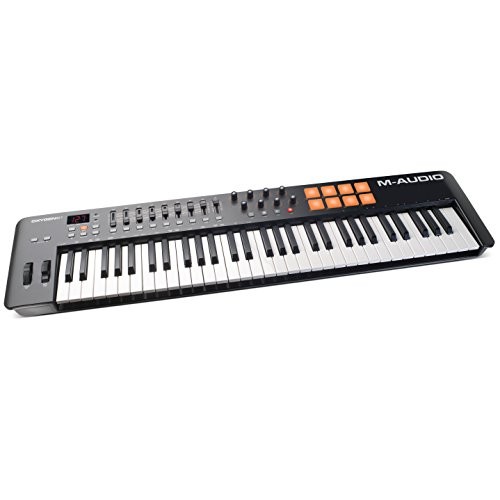 M-Audio Oxygen 61 MKIV | 61-Key USB MIDI Keyboard & Drum Pad Controller (8 Pads / 8 Knobs / 9 Faders), VIP Software Download Included