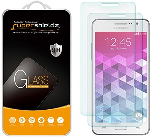 Supershieldz [2-Pack] for Samsung Galaxy (Grand Prime) Tempered Glass Screen Protector, Anti-Scratch, Anti-Fingerprint, Bubble Free, Lifetime Replacement