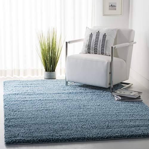 Safavieh California Premium Shag Collection SG151-5858 Turquoise Area Rug (8'6" x 12')