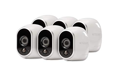 Arlo - Wireless Home Security Camera System with Motion Detection | Night vision, Indoor/Outdoor, HD Video, Wall Mount | Cloud Storage Included | 6 camera kit - Eco Packaging (VMS3630B)