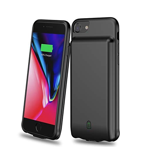 Battery Case for iPhone 6/6s/7/8, 4500mAh Extended Rechargeable Charging Case Portable Power Bank External Battery Pack Protective Charger Case for iPhone 6, 6s, 7, 8 (4.7in) (Black)