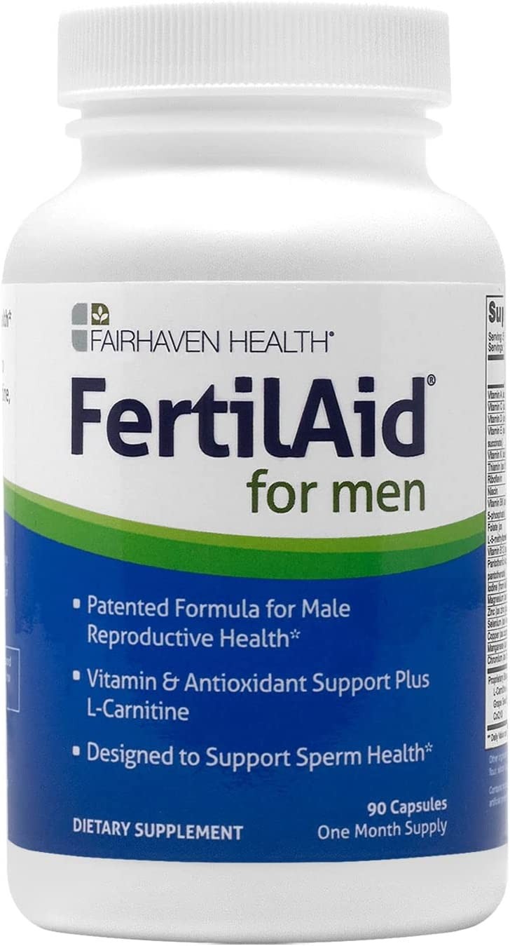 FertilAid for Men - Male Fertility Supplement - Male Count and Motility Support - Targeted Fertility Ingredients and Men's Vitamin Blend, 90 Capsules, 1 Month Supply