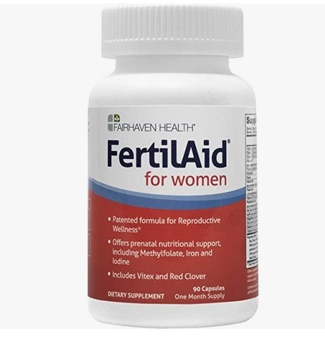 FertilAid for Women: Female Fertility Supplement, Natural Fertility Vitamin with Vitex, Support Cycle Regularity and Ovulation