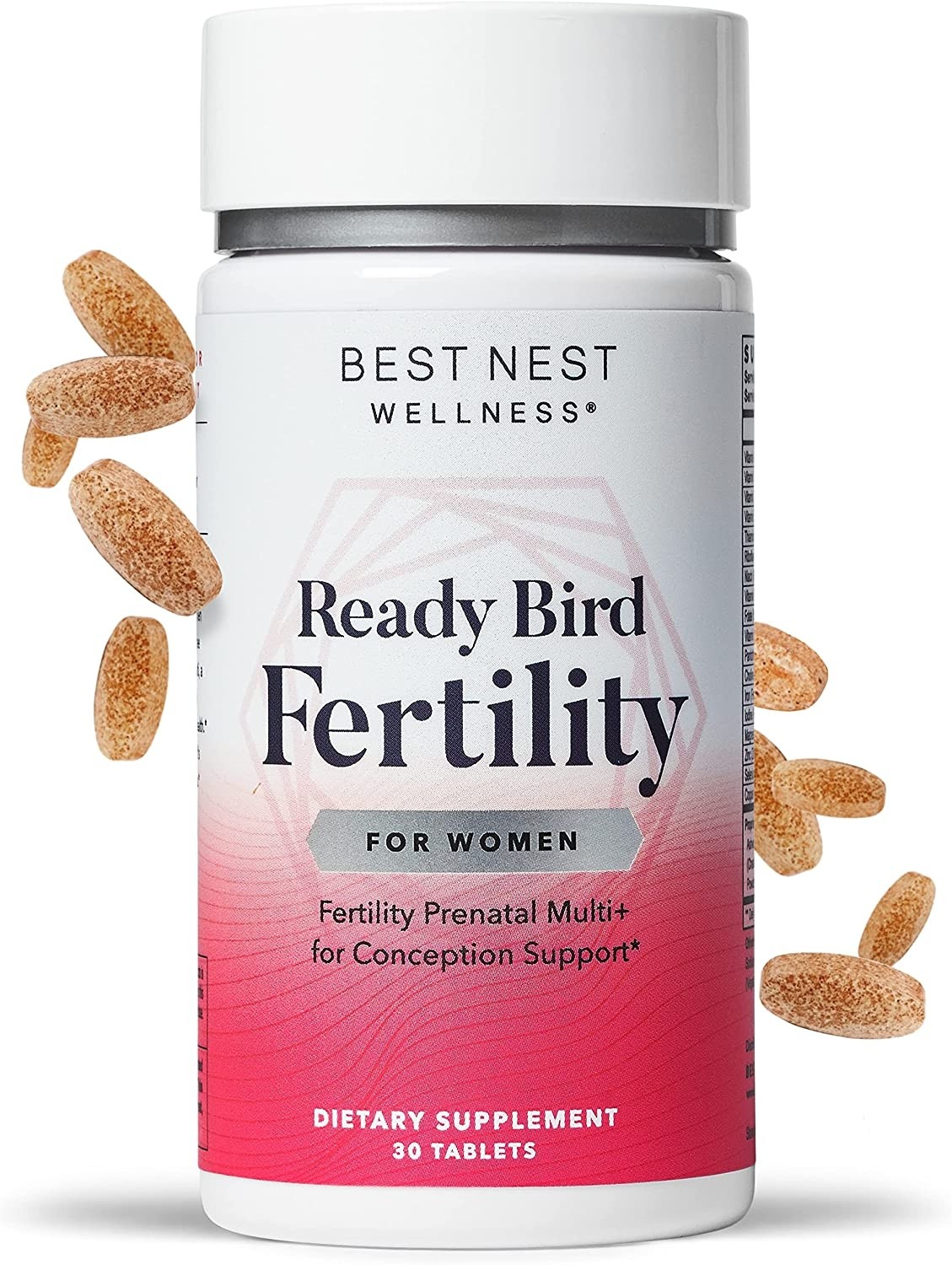 Ready Bird Women's Fertility Vitamins, Conception Supplement & Prenatal Multivitamin for Women, Methylfolate (Folic Acid), Whole Food Herbal Blend, Vegan, Bonus Tips to Get Pregnant 