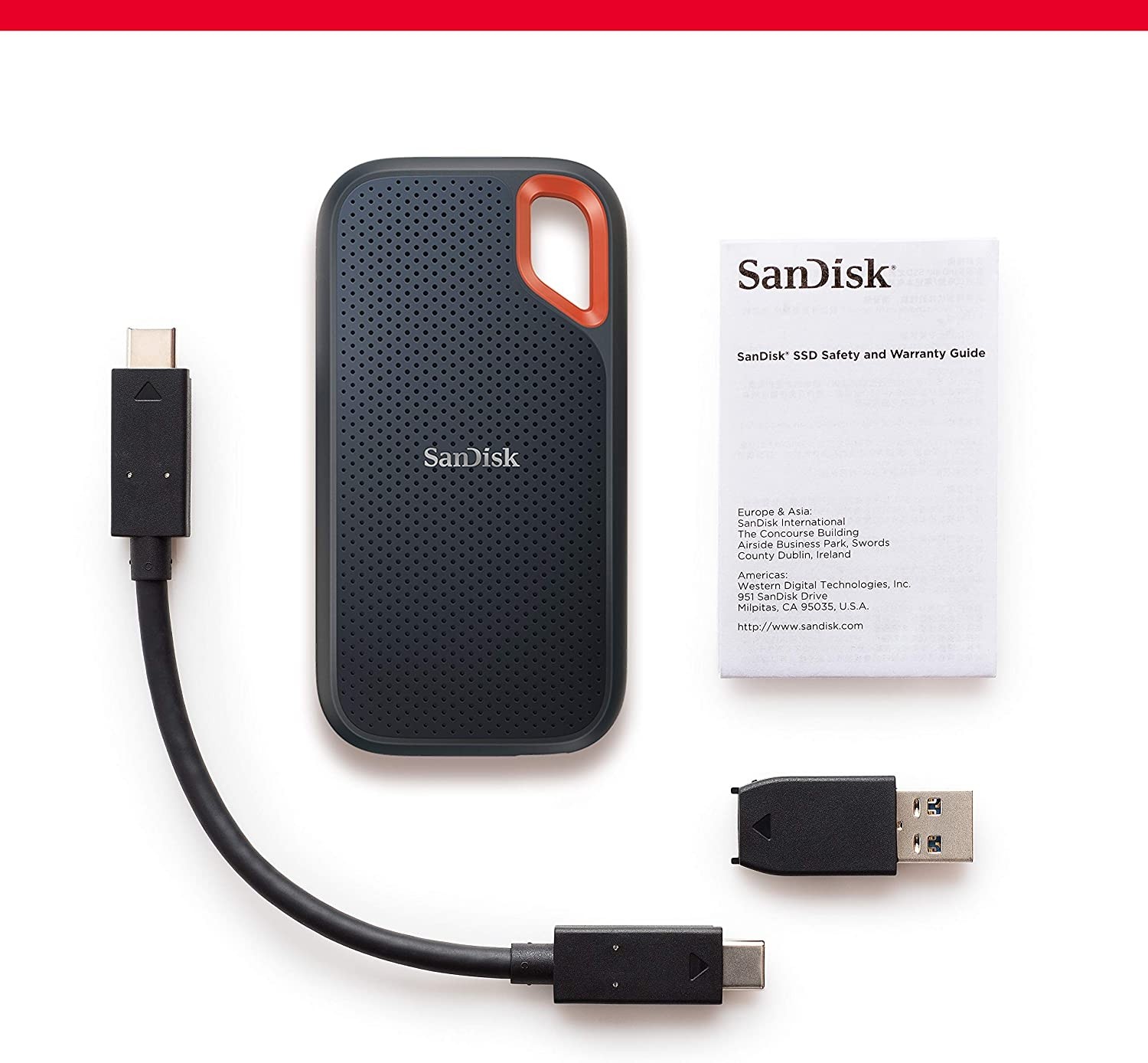 SanDisk 4TB Extreme Portable SSD - Up to 1050MB/s - USB-C, USB 3.2 Gen 2 - External Solid State Drive - SDSSDE61-4T00-G25