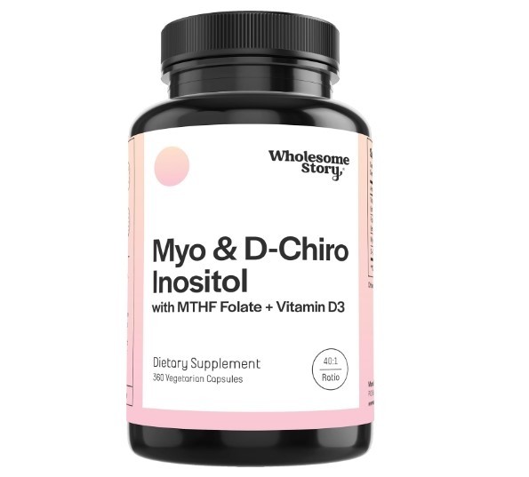 Myo-Inositol & D-Chiro Inositol Capsules with MTHF, Folate, Vitamin D | Support for Ovarian Function, Hormone Balance, & Homocysteine Levels | Fertility Supplements for Women | 40:1 Ratio
