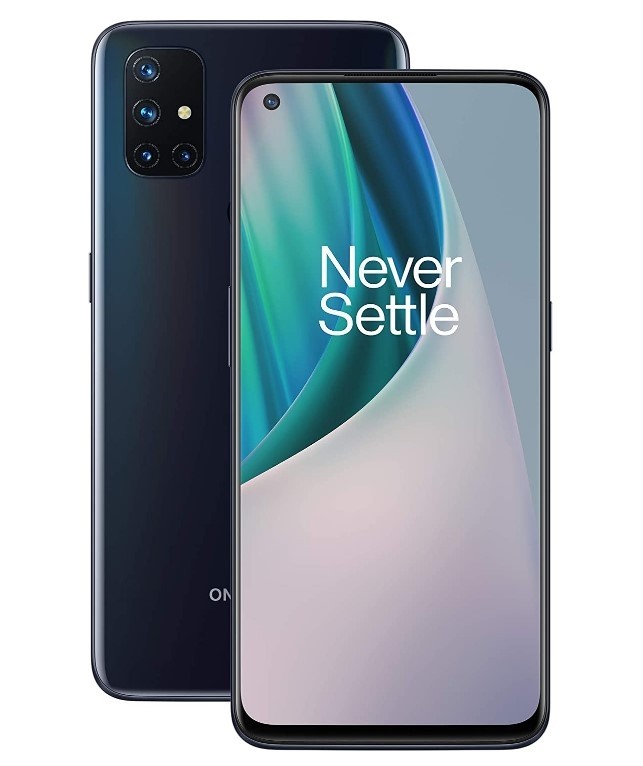 OnePlus N10 5G 6GB RAM and 128GB Storage SIM-Free Smartphone with Quad Camera, Dual SIM and Warp Charge 30T - Midnight Ice 