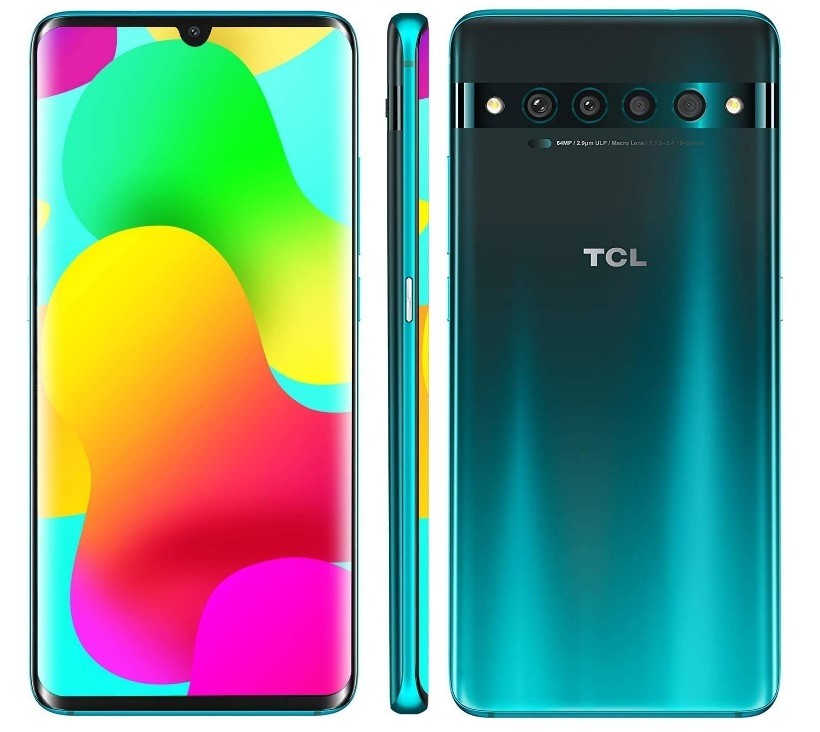 TCL 10 Pro Unlocked Android Smartphone with 6.47" AMOLED FHD + Display, 64MP Quad Rear Camera System, 128GB+6GB RAM, 4500mAh Fast Charging Battery - Forest Mist Green