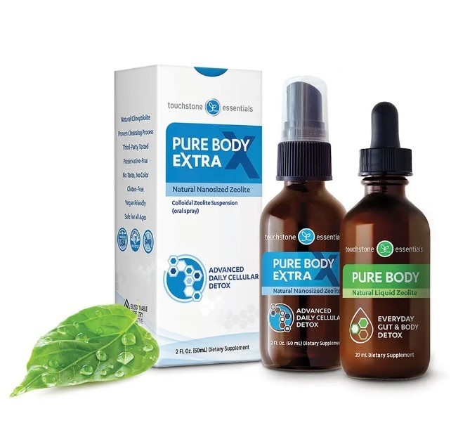 Zeolite Detox Pack 30-day supply | 1 Pure Body (20mL) & 1 Pure Body Extra (60mL)