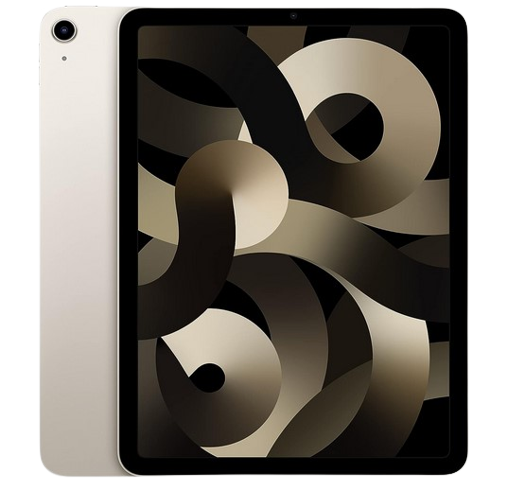 Apple iPad Air (5th Generation): with M1 chip, 10.9-inch Liquid Retina Display, 64GB, Wi-Fi 6, 12MP front/12MP Back Camera, Touch ID, All-Day Battery Life – Starlight