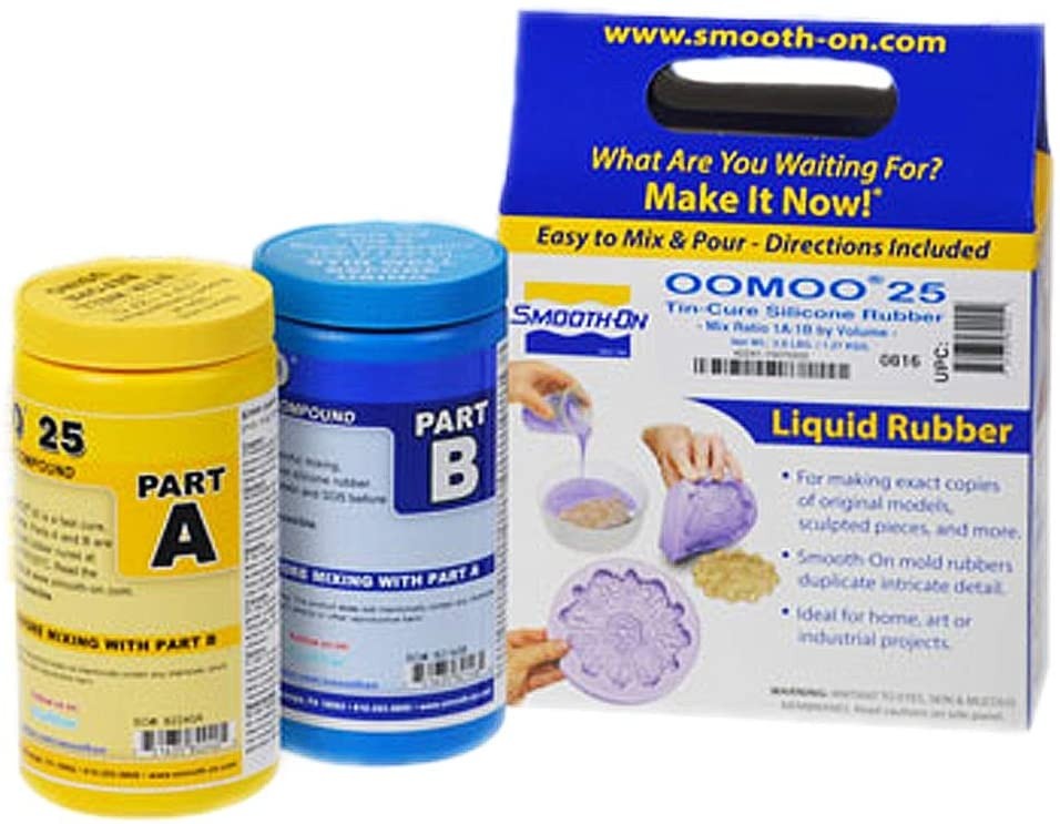 Smooth-On OOMOO 25 - FAST Curing Mold Making Silicone Kit - 2 Pints - EASY! 