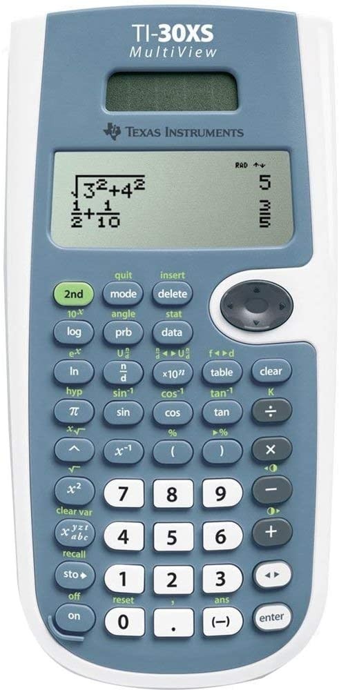 Texas Instruments TI30XSMV TI-30XS MultiView Scientific Calculator, 16-Digit LCD