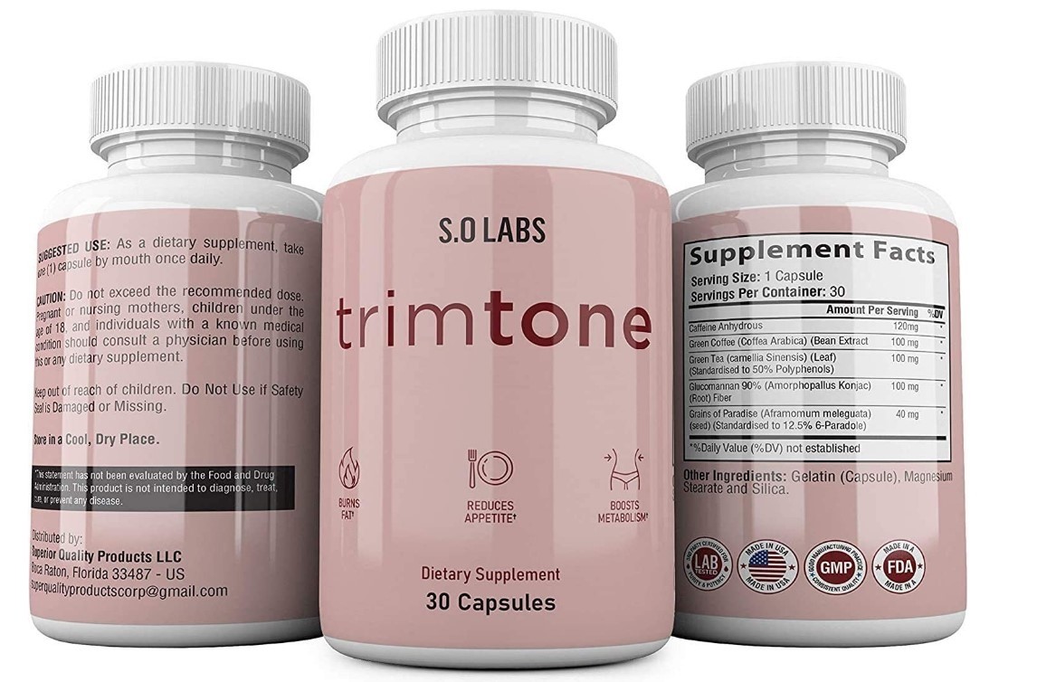 Trimtone Thermogenic Supplement Pills for Women (30 Capsules)