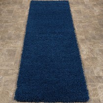 Ottomanson SHG2866-3X8 shag Collection Area Rug, 2'7" x 8', Navy