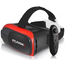 VR Headset Compatible with iPhone and Android Phones | Bonus: Remote Control for Android Smartphones | 3D Virtual Reality Goggles with Controller | Adjustable VR Glasses - Gift for Kids and Adults