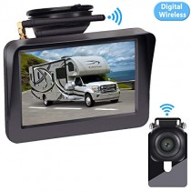 LeeKooLuu 1080P Digital Wireless Backup Camera with 5"LCD Monitor High-Speed Observation System for Car,Truck,SUV,Pickup,Van, System with Super Night Vision,IP 69K Waterproof Camera,Guild Lines ON/OFF