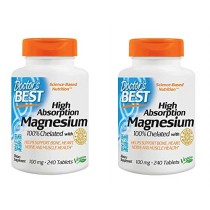 Doctor's Best, High Absorption Magnesium 100% Chelated with Albion Minerals, 100 mg, 240 Tablets