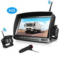 Digital-Wireless Backup Camera and 7 Inch Monitor Kit IP69K Waterproof Front-Rear View Camera for Car/Trucks-RV-Van/Trailer/Bus/Camper URVOLAX Split Screen Adjustable Guide Lines ON/Off,Night Vision