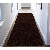 Ottomanson SHG2768-2X5 Shag Collection Area Rug, 20" x 59", Brown