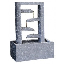 SereneLife 4-Tier Water Fountain Decoration - Cool Indoor Outdoor Portable Electric Tabletop Decorative Zen Meditation Waterfall Decor Kit Includes Submersible Pump and Power Adapter - SLTWF40