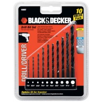 BLACK+DECKER 15557 10-Piece Drill Bit Set