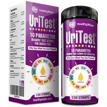 10 Parameter Urinalysis Test Strips 150ct - Made in USA - Urinary Tract Infection Strips (UTI) Urine Test Strips Test Glucose, Ketone, pH, Protein & More. for Gallbladder & Kidney Problems