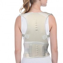 Thoracic Back Brace Posture Corrector- Magnetic Lumbar Back Support Belt-Back Pain Relief, Improve Thoracic Kyphosis, for Lower and Upper Back Pain Men & Women (White(Upgrade), X-Large)