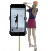 Record Golf Swing - Cell Phone Clip Holder and Training Aid by SelfieGOLF TM - Golf Accessories | The Winner of The PGA Best of 2017 | Compatible with Any Smart Phone (Red/Black)