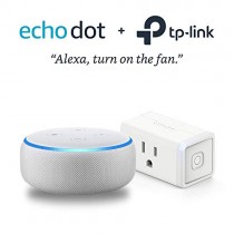 Echo Dot (3rd Gen) Sandstone Bundle with TP-Link simple set up smart plug