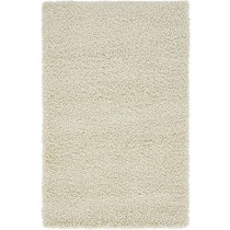 Unique Loom Solo Solid Shag Collection Modern Plush Pure Ivory Area Rug (3' 3 x 5' 3)