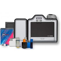 Fargo HDP5000 Dual Side ID Card Printer & Supplies Bundle with Card Imaging Software 89640