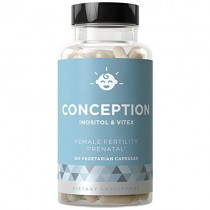 Conception Fertility Prenatal Vitamins - Regulate Your Cycle, Balance Hormones, Aid Ovulation - Myo-Inositol, Vitex, Folate Folic Acid Pills - 60 Vegetarian Soft Capsules