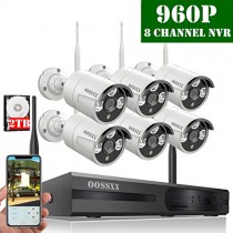 【2019 Update】 HD 1080P 8-Channel OOSSXX Wireless Security Camera System,6Pcs 960P(1.3 Megapixel) Wireless Indoor/Outdoor IR Bullet IP Cameras,P2P,App, HDMI Cord & 2TB HDD Pre-Install