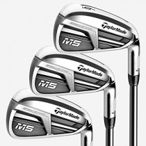 TaylorMade Golf M5 Iron Set 4-PW, AW, Left Hand, Stiff Flex Shaft: Mitsubishi Tensei Orange