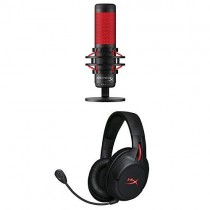 HyperX QuadCast - USB Condenser Gaming Microphone and HyperX Cloud Flight - Wireless Gaming Headset