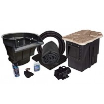 Half Off Ponds - MDP4 - PondBuilder Crystal 4000 Pond Kit with 7" Skimmer, 20" Waterfall, 4,000 GPH Pump, 15 Foot x 25 Foot EPDM Liner