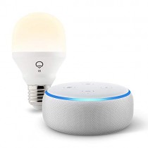 Echo Dot (3rd Gen) Sandstone Bundle with LIFX Wi-Fi Smart Bulb