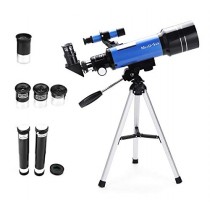 MaxUSee 70mm Refractor Telescope with Tripod & Finder Scope, Portable Telescope for Kids & Astronomy Beginners, Travel Scope with 4 Magnification eyepieces & Phone Adapter