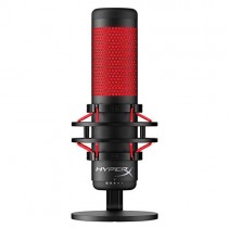 HyperX QuadCast - USB Condenser Gaming Microphone, for PC, PS4 and Mac, Anti-Vibration Shock Mount, Four Polar Patterns, Pop Filter, Gain Control, Podcasts, Twitch, YouTube, Discord, Red LED - Black