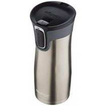 Contigo West Loop Stainless Steel Travel Mug with AUTOSEAL Lid, 16oz., Stainless Steel/Black