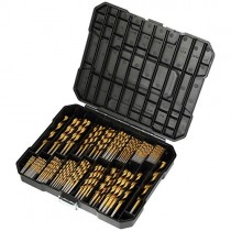 COMOWARE Titanium Twist Drill Bit Set - 230 Pcs High Speed Steel for Steel, Wood, Plastic, Metal, Copper, Aluminum Alloy with Storage Case, 3/64"-1/2"