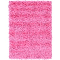 Unique Loom Solo Solid Shag Collection Modern Plush Taffy Pink Area Rug (2' 0 x 3' 0)