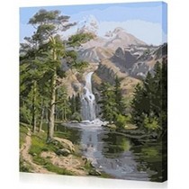 DoMyArt Diy Oil Painting, Paint By Number Kits - Waterfall 16X20 Inch