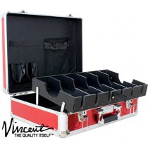 Vincent Master Case Travel Stylist Barber Case (Large, Red)